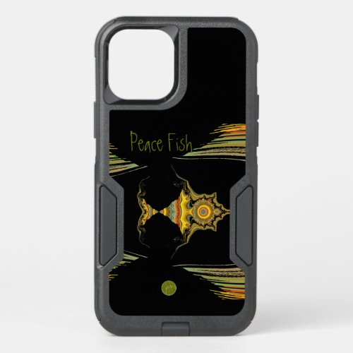 60s Retro Yellow Orange Green Peace Fish  OtterBox Commuter iPhone 12 Pro Case