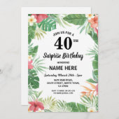 60th 50th 40th 30th Birthday Party Tropical Invite (Front/Back)
