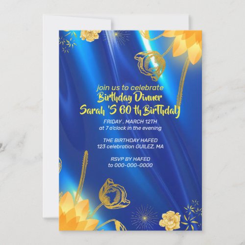 60th 50th 40th Birthday Party Invitation,  Invitation