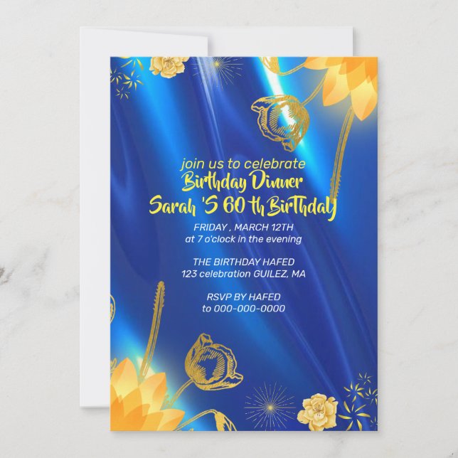 60th 50th 40th Birthday Party Invitation,  Invitation (Front)