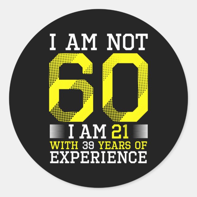 60Th 60 Classic Round Sticker (Front)