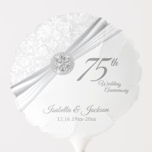 60th / 75th Diamond Wedding Anniversary Balloon