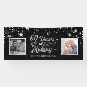 60th Anniversary Decorations, 60th Diamond Wedding Glitter Banners, 60th  Anniversary Bunting Flag an…See more 60th Anniversary Decorations, 60th