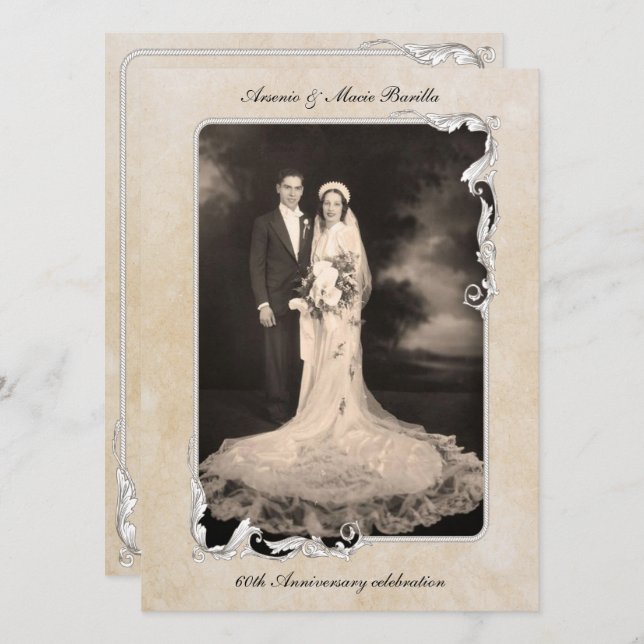 60th Anniversary Celebration Invitation (Front/Back)