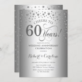 60th Anniversary Celebration - Silver Invitation (Front/Back)