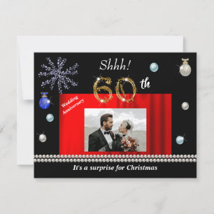 60th Anniversary Christmas Surprise Save the Date Invitation