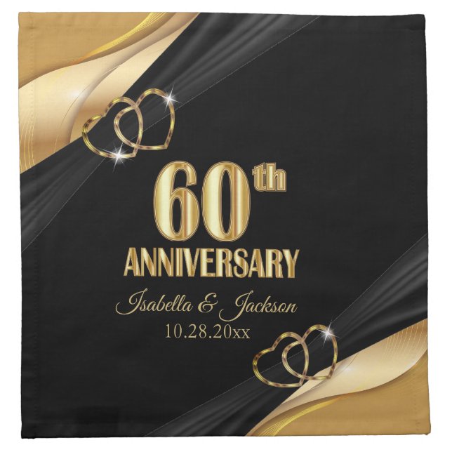 60th Anniversary  Cloth Napkin (Front)