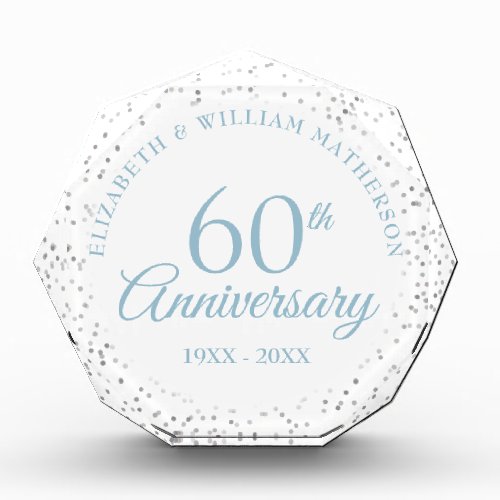 60th Anniversary Confetti Photo Block