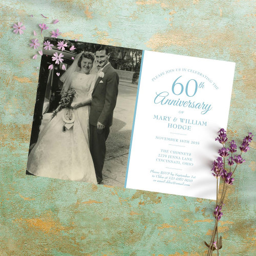 60th Anniversary Diamond Confetti Wedding Photo