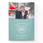 60th anniversary diamond heart personalized photo