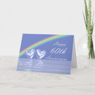 60th Anniversary Diamond Hearts Card