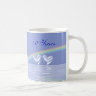 60th Anniversary Diamond Hearts Coffee Mug