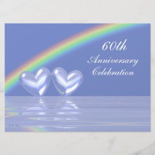 60th Anniversary Diamond Hearts Invitation