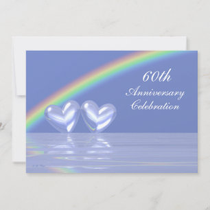 60th Anniversary Diamond Hearts Invitation