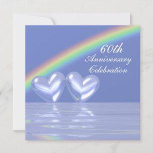 60th Anniversary Diamond Hearts Invitation