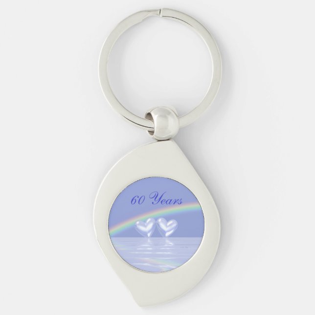 60th Anniversary Diamond Hearts Keychain (Front)