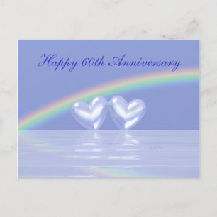 60th Anniversary Diamond Hearts Postcard