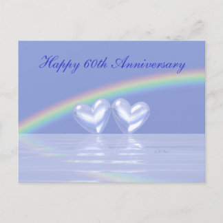 60th Anniversary Diamond Hearts Postcard