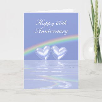 60th Anniversary Diamond Hearts (Tall) Card