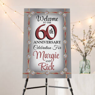 60th Anniversary Foam Board Welcome Sign