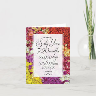 60th Anniversary Greeting - Year Time Count 60 Holiday Card