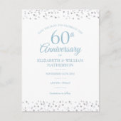 60th Anniversary Love Hearts Save the Date Postcard (Front)