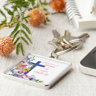 60th Anniversary, Nun, Religious Life Cross Keychain