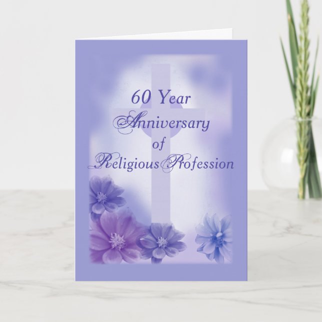 60th Anniversary of Religious Profession, Nun Card (Front)