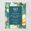 60th Anniversary Orange Teal Painted Flower