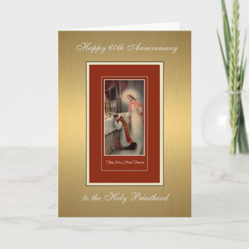 60th Anniversary Ordination Priest at Altar Card