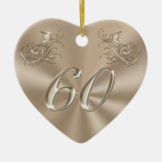 60th Anniversary Ornament, Personalized or Not