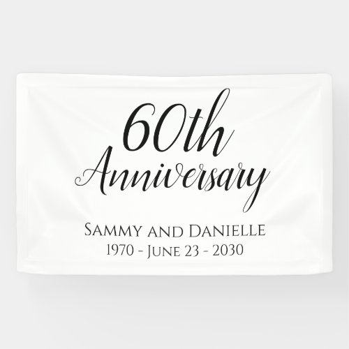 60th Anniversary Party Banner Decoration