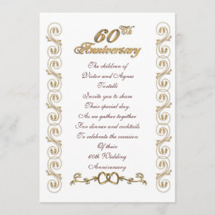 60th anniversary party for parents invitation