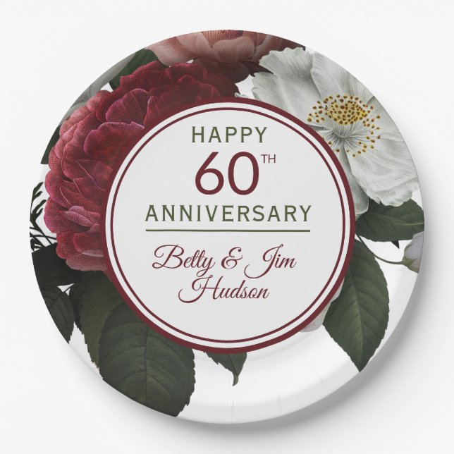 60th Anniversary Party - Paper Plate (Front)