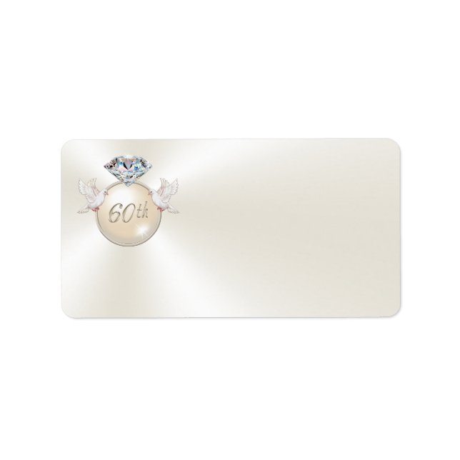 60th Anniversary Personalized Address Labels (Front)