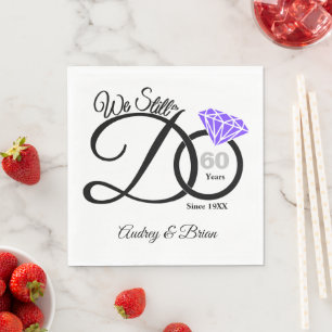60th Anniversary Personalized Napkins
