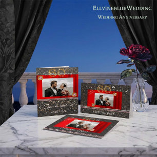 60th Anniversary Photo Thank You   Diamond & Silk Card