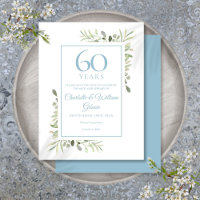 60th Anniversary Save the Date Greenery