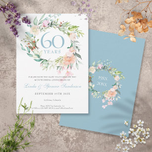 ZBBFSCSB 15 Pack 60th Anniversary Heart Shape Filled Invitations with  Envelopes, 60th Wedding Annive…See more ZBBFSCSB 15 Pack 60th Anniversary  Heart