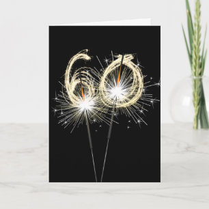 60th Anniversary Sparklers on Black Card