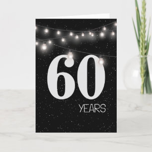 60th Anniversary with Lights and Stars Card
