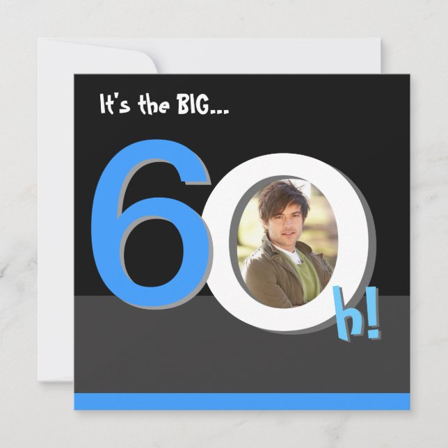 60th Big 6Oh! Photo Template Birthday Party (Front)