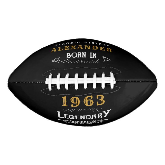 60th Birthday 1963 Monogram Legendary Football (Front)