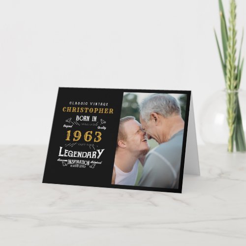 60th Birthday 1963 Photo Template Legendary