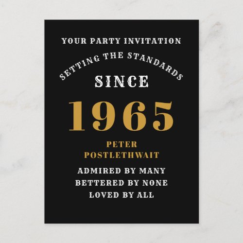 60th Birthday 1965 Black Gold