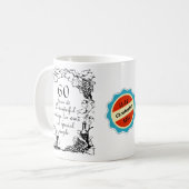 60th Birthday 60 Year Old Vintage Wine Personalize Coffee Mug (Front Left)