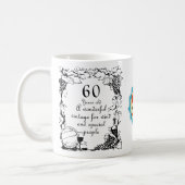 60th Birthday 60 Year Old Vintage Wine Personalize Coffee Mug (Left)