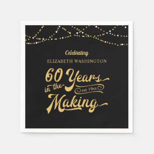 60th Birthday 60 YEARS IN THE MAKING String Lights Napkins