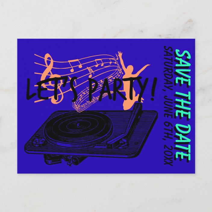 60th Birthday 60s Let's Party Save the date Announcement Postcard