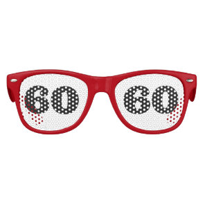 60TH BIRTHDAY AGE 60 Party Sunglasses